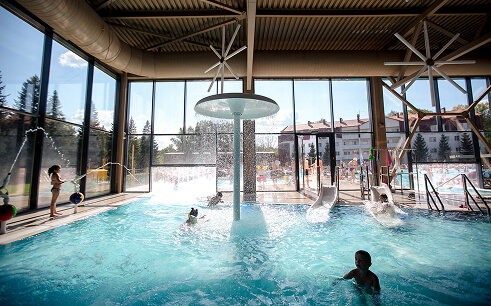 Переливной бассейн с аттракционами 23*5,8 м